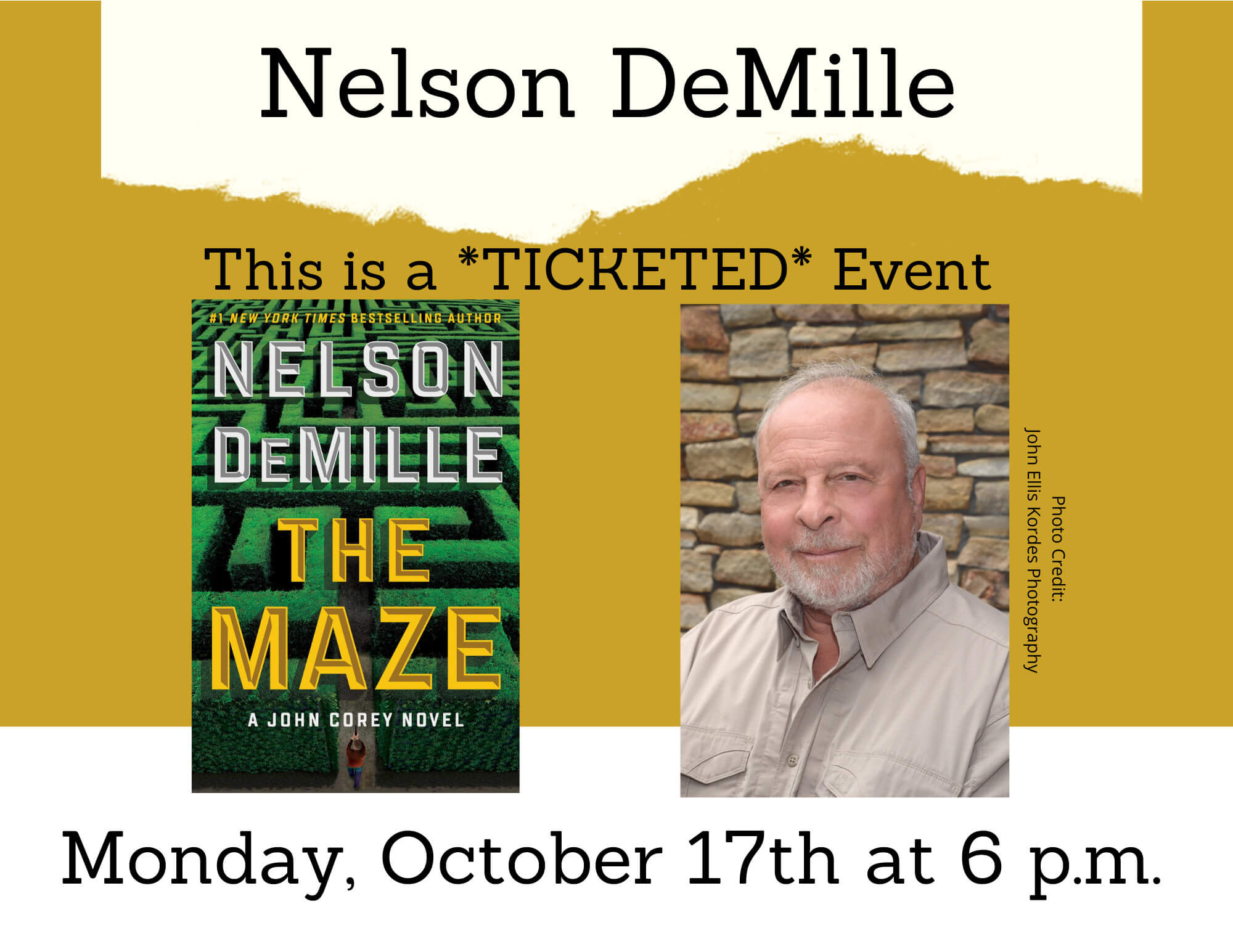 Nelson Demille presenting The Maze