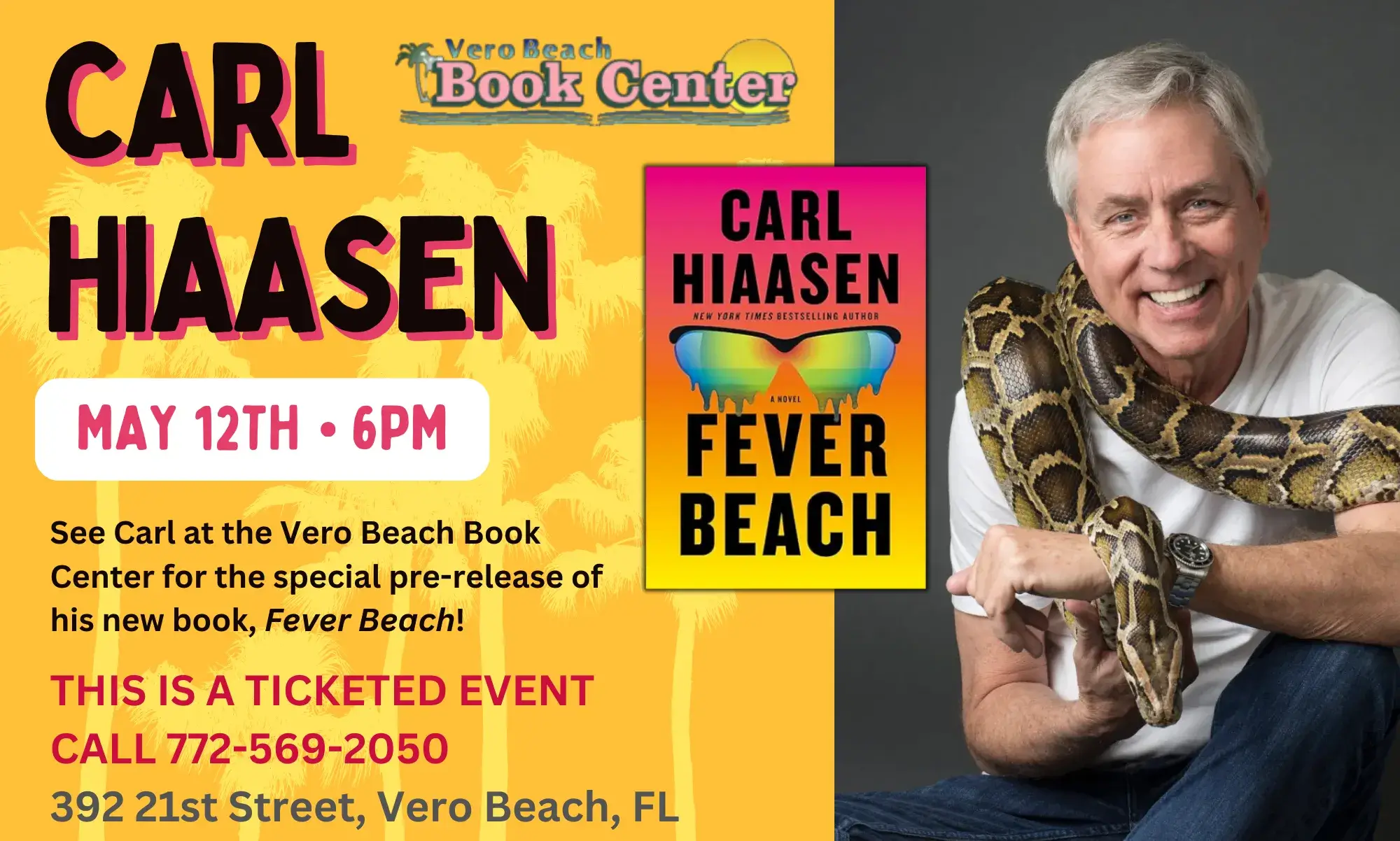 Carl Hiaasen presenting Fever Beach