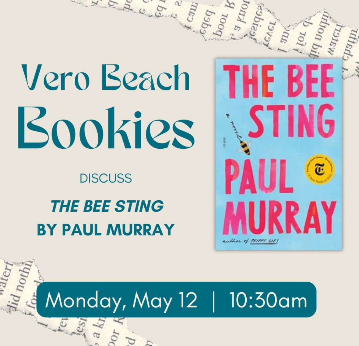 Vero Beach Book Club discusses The Bee Sting by Paul Murray
